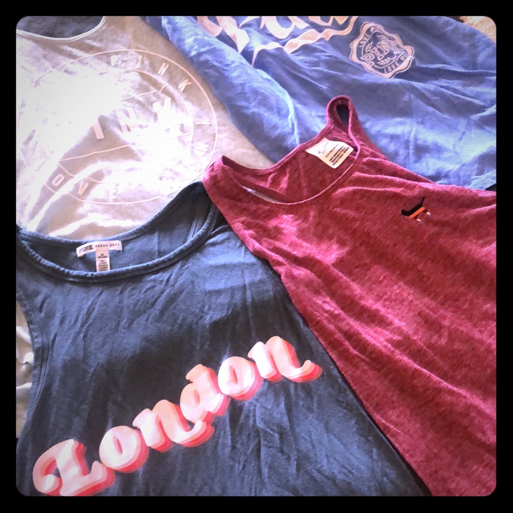 3 Victoria Secret PINK tanks